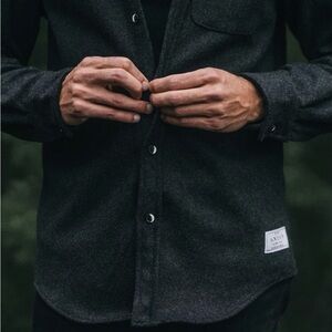 ANIÁN Modern Melton Wool Shirt